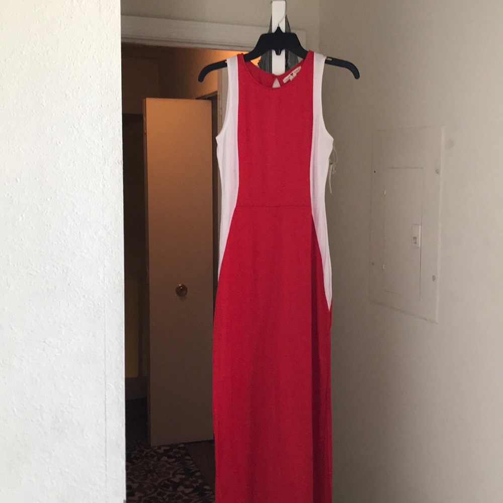Red maxi dres